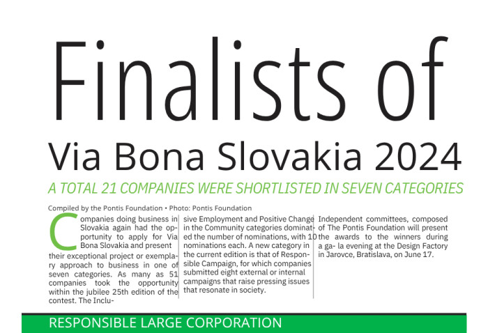 Wir sind Finalisten des Via Bona-Preises in der Kategorie