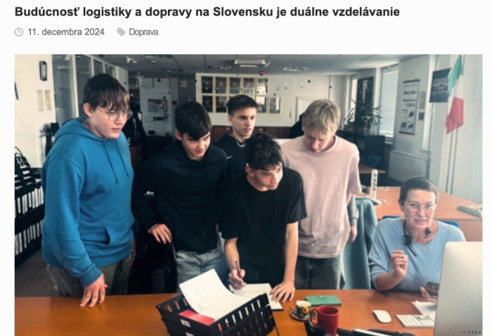 Systémy logistiky (Logistiksysteme) - das Magazin schreibt über die duale Ausbildung bei DeutschMann