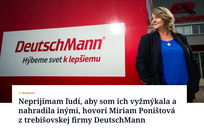 Miriam Poništová pre Forbes: Úspech firmy stojí na ľuďoch, nie na ich vyžmýkaní