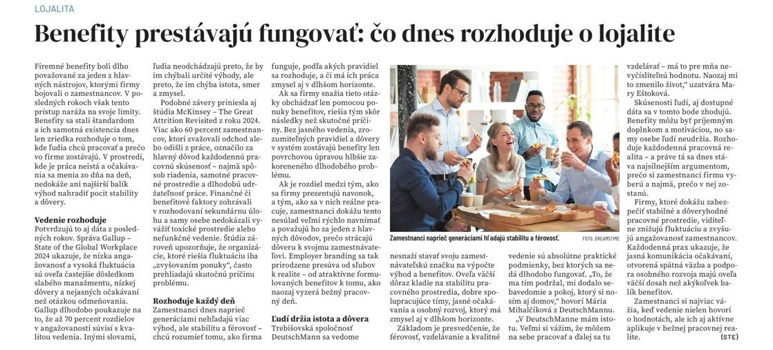 Benefity prestavaju fungovat, co rozhoduje o lojalite